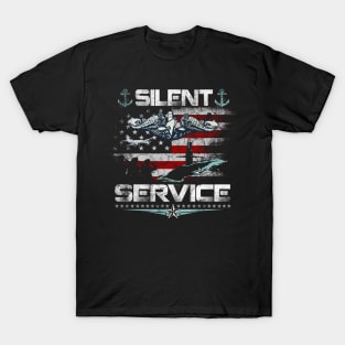 Submarine Veteran Shirt Submariner Silent Service - Gift for Veterans Day 4th of July or Patriotic Memorial Day T-Shirt